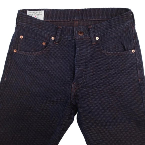 Studio D'Artisan Indigo Kakishubi Sashiko Selvedge Jeans - Picture 2 of 5